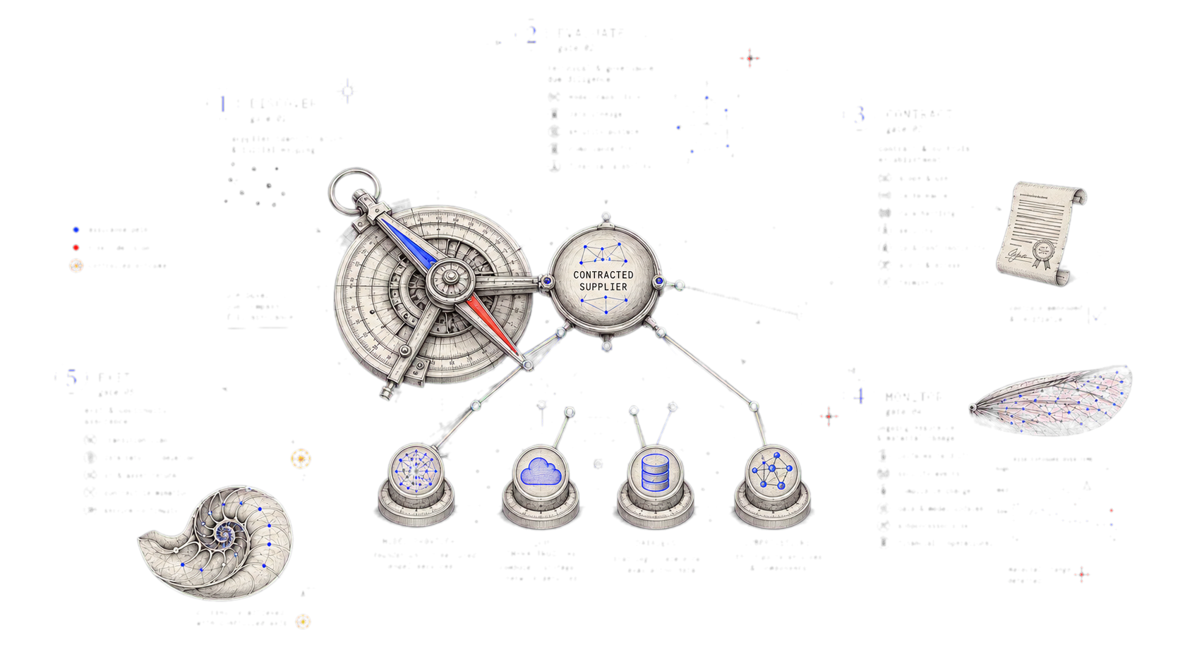KOR editorial illustration for Procuring AI Safely: A Practical Framework for Supplier Due Diligence and Contracting.